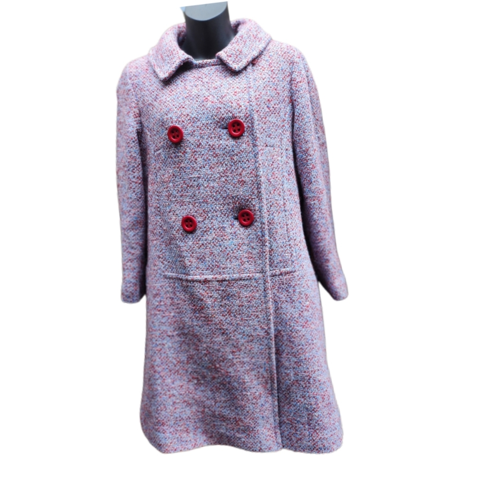 VINTAGE BILL BLASS SIGNATURE TWEED DESIGNER COAT - Picture 2 of 5